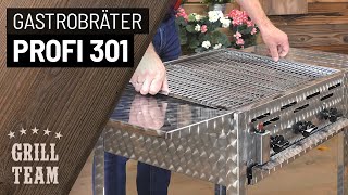 Gastrobräter Profi 301 | Vielseitiger, 3-flammiger Gasgrill mit 13,5 kW | Vorstellung & Test | V2