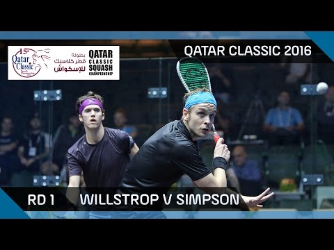 Squash: Willstrop v Simpson - Qatar Classic 2016 Rd 1 Highlights