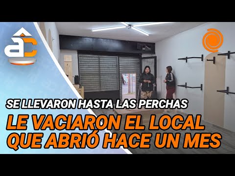 Le DESVALIJARON su nuevo local de ropa