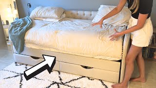 Antetek Twin Daybed With Trundle Review: Upholstered Bed with Drawers