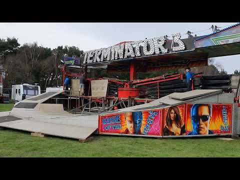 William Cole & Son Funfair Redhill - Terminator 3 Matterhorn Build Up Pt.1 #funfair #fairground