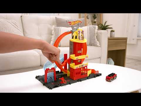 Трек Хот Вилс Пожарная Станция Hot Wheels City Super Loop Fire Station - фото 1 - id-p2428115682