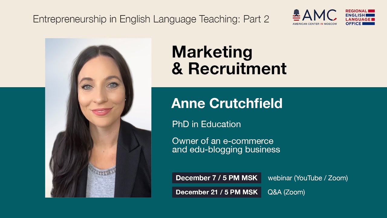 Marketing & Recruitment: Entrepreneurship in English Language Teaching Series