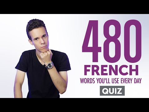 Quiz | 480 French Words You'll Use Every Day - Basic Vocabulary #88