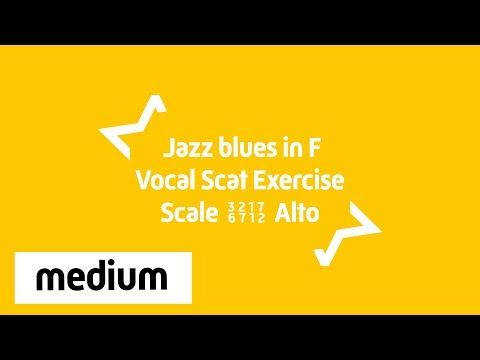 Alto Jazz blues Singing Exercise | Scat 32176712 | F major 12 Bar Blues | Medium 120 BPM