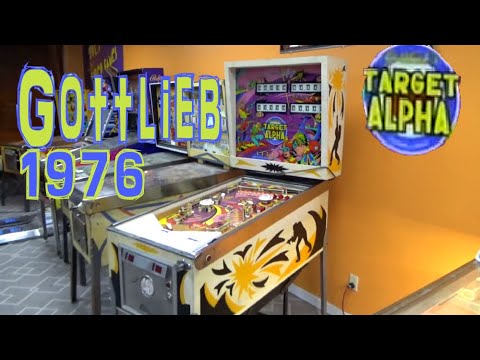 Working On Gottlieb's Famous 1976 TARGET ALPHA E.M. Pinball Machine - 15 Drop Target Glory