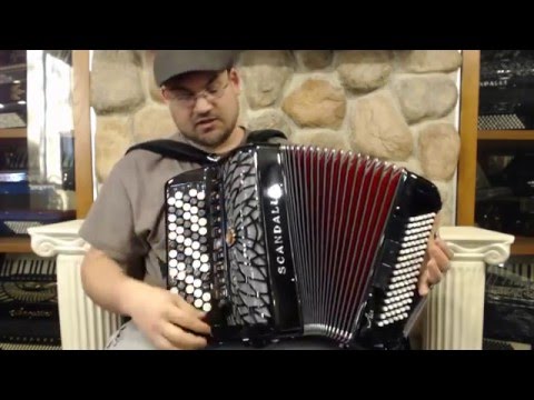 SCANAIRJRBMBK - NEW Black Scandalli Air Junior Chromatic Button Accordion B LMMM 67 96 $4999