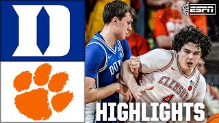 THRILLER 🚨 Duke Blue Devils vs. Clemson Tigers | Full Game Highlights | ESPN College Basketball