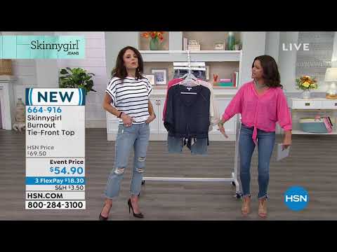 Skinnygirl Burnout TieFront Top