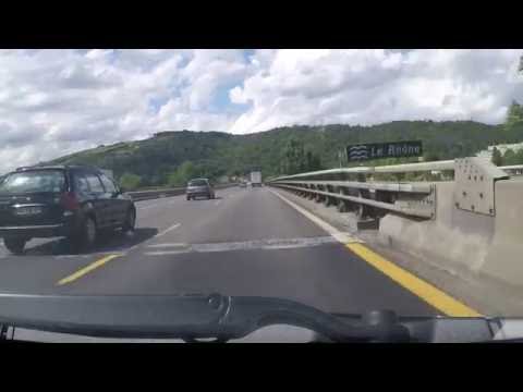 France by Autoroute - A7 Vienne Northbound - Rhone crossings