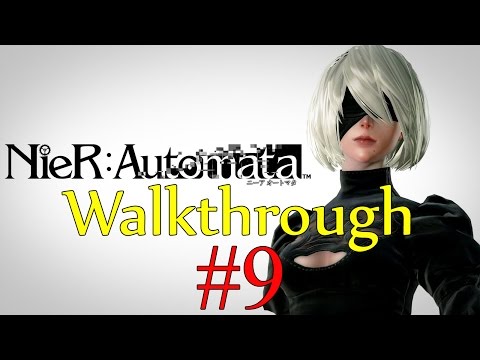 NieR Automata - Walkthrough Part 9 [Hard Mode] - Alien Discovery + Boss Fight