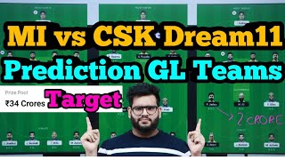 MI vs CSK Dream11 Prediction|MI vs CSK Dream11|MI vs CSK Dream11 Team|