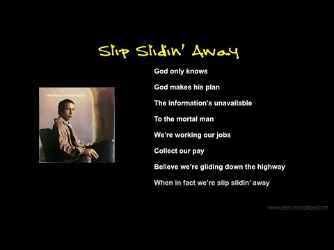 Paul Simon - Slip Slidin' Away Lyrics