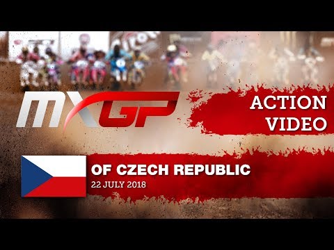 Romain Febvre passes Gautier Paulin and Jeremy Van Horebeek - MXGP of Czech Republic...