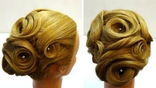 preview picture of video 'Прическа на выпускной Праздничная прическа Prom holiday updo'