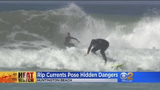 Huntington Beach Lifeguards On Alert With Heat, Rip Currents, Huge Waves