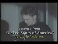 Laurie Anderson (excerpts from "United States of America")