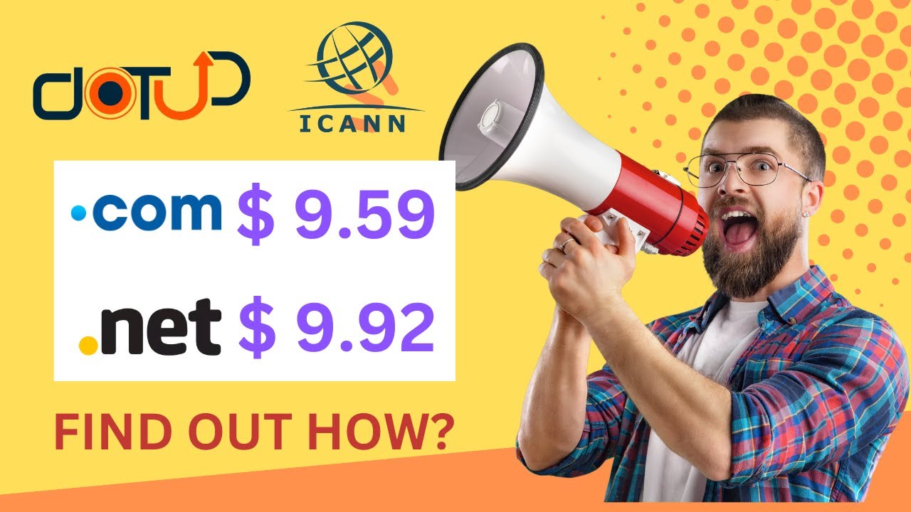 How much does .COM & .NET Cost for ICANN Accredited Registrars? - Domains at Cost Price @dotuptech