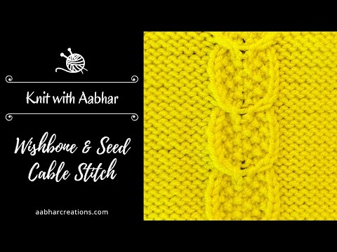 Wishbone & Seed Cable - 4-row design cable knitting pattern for beginners, gents pullover, sweater