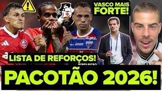 NOMES SURPREENDENTES! PACOTÃO DE REFORÇOS DO VASCO! BRENO LOPES, HELINHO, PIERRE E +3 JOGADORES!