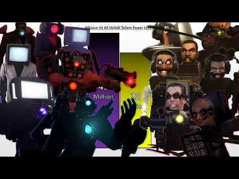 Cameraman + Speakerman + TV Man VS Skibidi Toilets POWER LEVELS 🔥