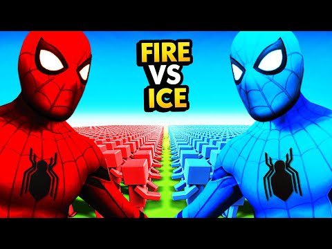 FIRE vs ICE SPIDERMAN