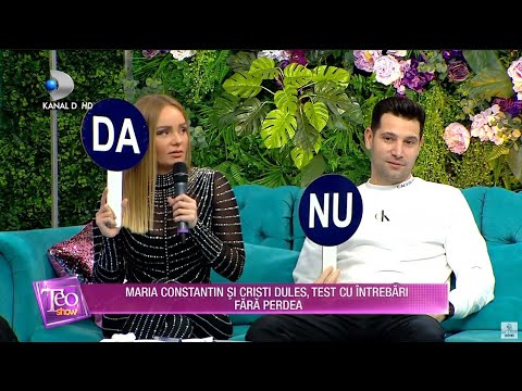 Teo Show (25.11.2020) - Maria Constantin and Cristi Dules, test with questions without a curtain!