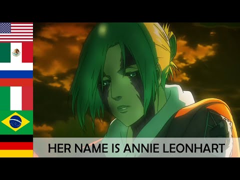 "HER NAME IS ANNIE LEONHART" in 7 languages ● Attack On Titan