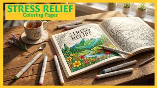 If I could just escape to the beach (And What Your Brain Actually Needs)-Stress Relief Coloring Book