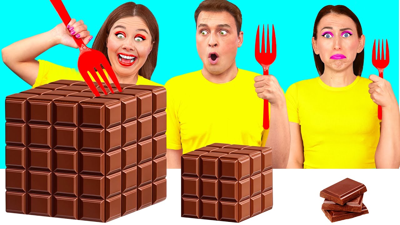 Μεγάλο, Μεσαίο και Μικρό Φαγητό Challenge | Αστείες Στιγμές Fun Teen