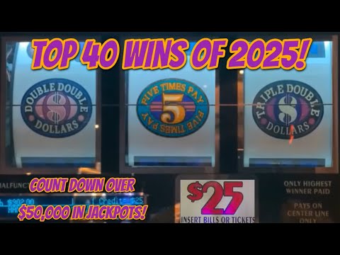I won over $50,000 playing slots! Top 40 Wins of 2025 countdown! Jackpots! Handpays! Big slot wins!