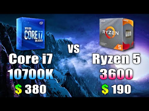 Core i7 10700K vs Ryzen 5 3600 | PC Gaming Benchmark Test