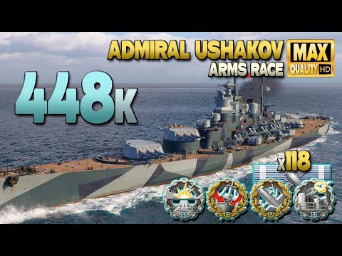 Battleship Admiral Ushakov: Giantic game on map Loop - World of Warships