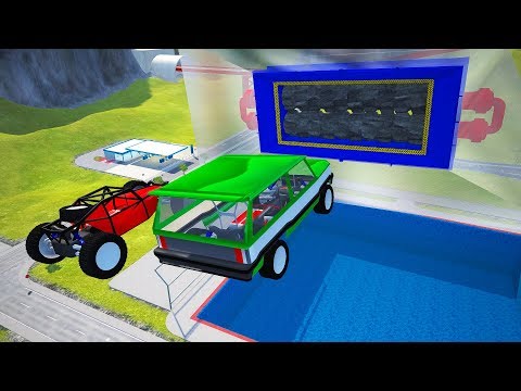 Shredding RC Car Jumping In Pool - BeamNG.drive