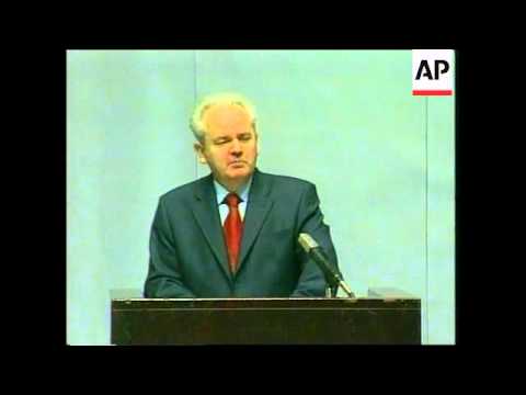 YUGOSLAVIA: MILOSEVIC DENOUNCES GOVERNMENT (V)