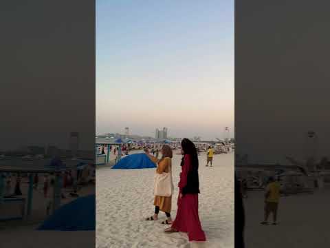 The beautiful JBR beach at dusk! #sunset #dubai