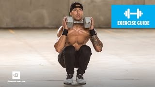 How to do Close Stance Dumbbell Front Squat | Mike Vazquez
