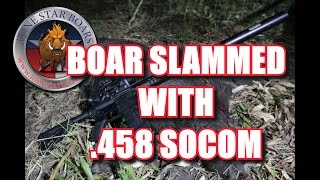BOAR SLAMMED WITH 458 SOCOM (CMMG ANVIL)