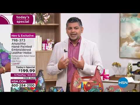 Anuschka HandPainted Embroidered Leather Hobo