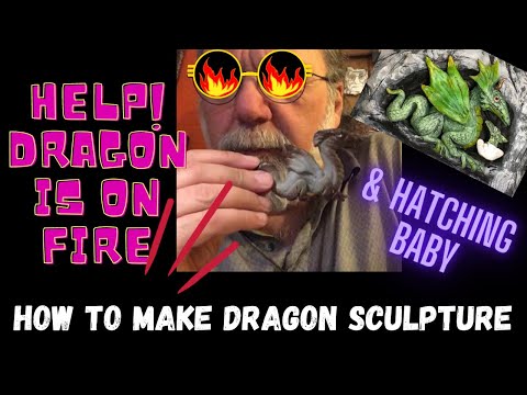 How to make Dragon sculpture out of polymer clay.