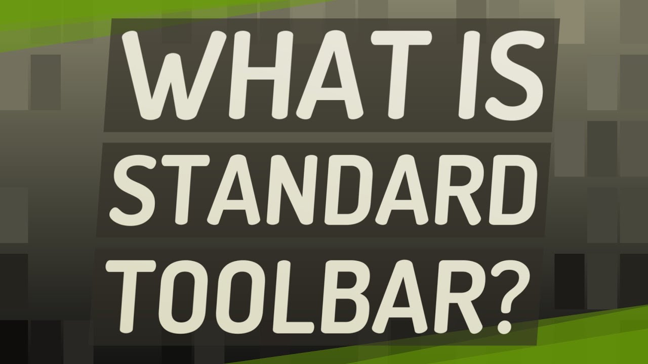What tools are available on the standard toolbar? Tipseri