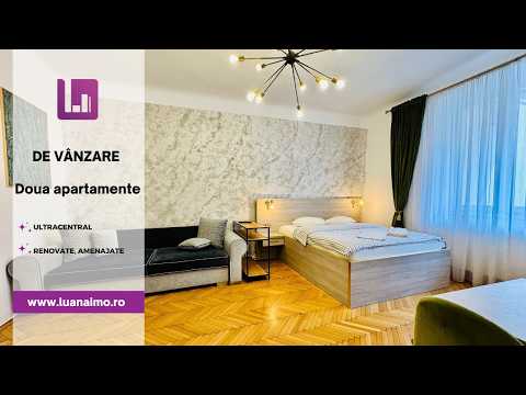 Doua apartamente de vanzare | Ultracentral | Renovate | Curte 100 mp | video — Video