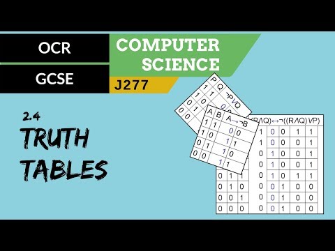 82. OCR GCSE (J277) 2.4 Truth tables