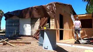 Sheathing and Housewrap installed by one person - time lapse