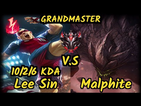 Yampi (LEE SIN) vs MALPHITE - 10/2/6 KDA JUNGLE GAMEPLAY - BR Ranked GRANDMASTER