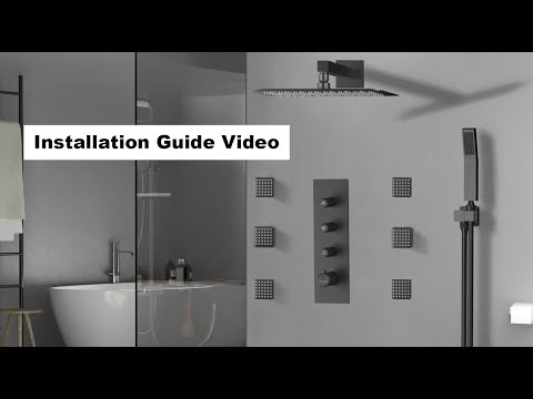 How to Install Bostingner 12" Thermostatic Rainfall Shower System with Body Spray Jets