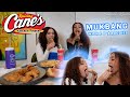Raising Canes Q A MUKBANG W 2 P ️ BADDIES