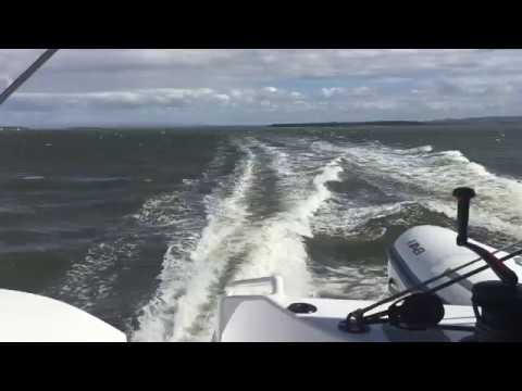On board the Noosa Marine G Force 2000 doing 20 to 26 knots!