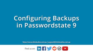Configuring Backups in Passwordstate 9 - Domain Account with Network Share