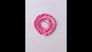 Chain stitch tutorial, round embroidery design, basic embroidery stitch